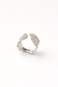 Inel rotund handmade argint/argint placat cu aur /de/24k/argint placat cu foita/de/aur/de/24K                                                                                      /de 24K/argint placat cu foita de aur de 24K/ Wings