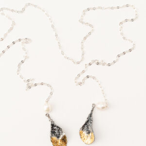 Pandantiv handmade de argint 925/ placat cu aur de 24K sau cu foita de aur de 24K-Cherry Blossom Petals