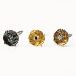 Inel rotund handmade argint/argint placat cu aur /de/24k/argint placat cu foita/de/aur/de/24K                                                                                      /de 24K/argint placat cu foita de aur de 24K/ Royal round small